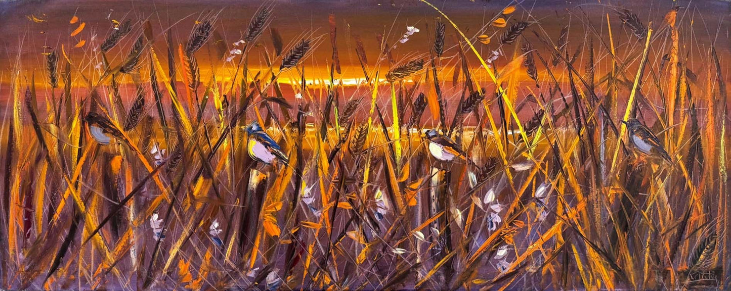 Başakların Arasında Hayat Yağlı Boya Tablosu