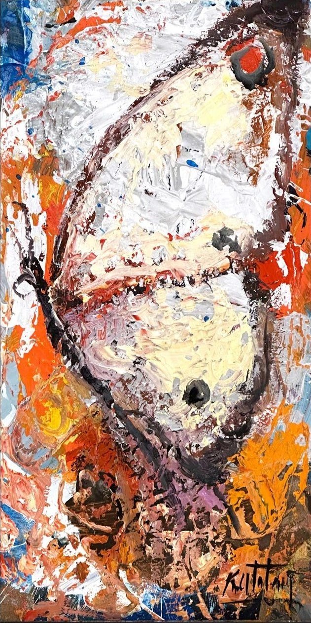 Beyaz Kelebeğin Hayali Yağlı Boya Tablosu