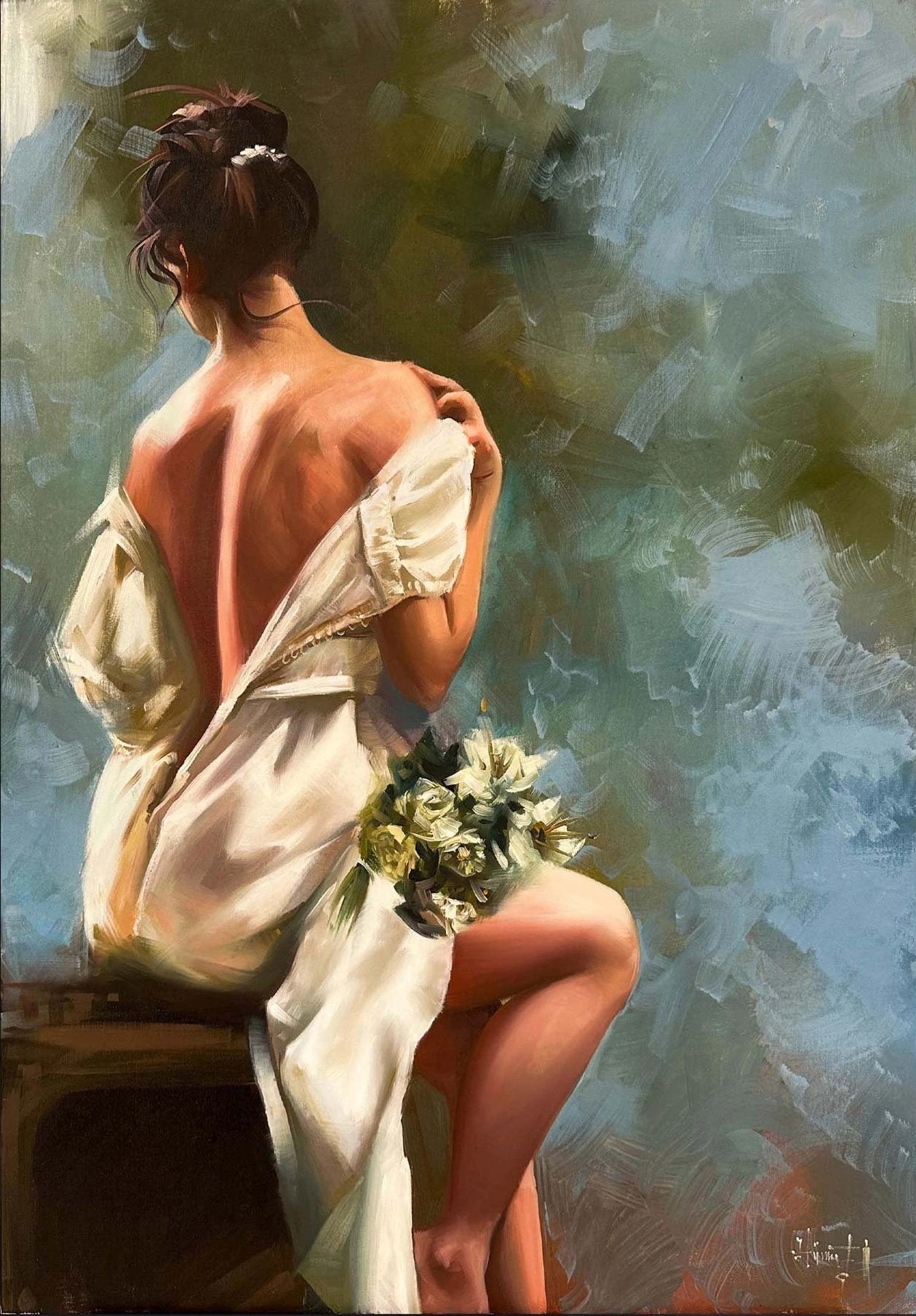 Beyazın Masumiyeti Yağlı Boya Tablosu