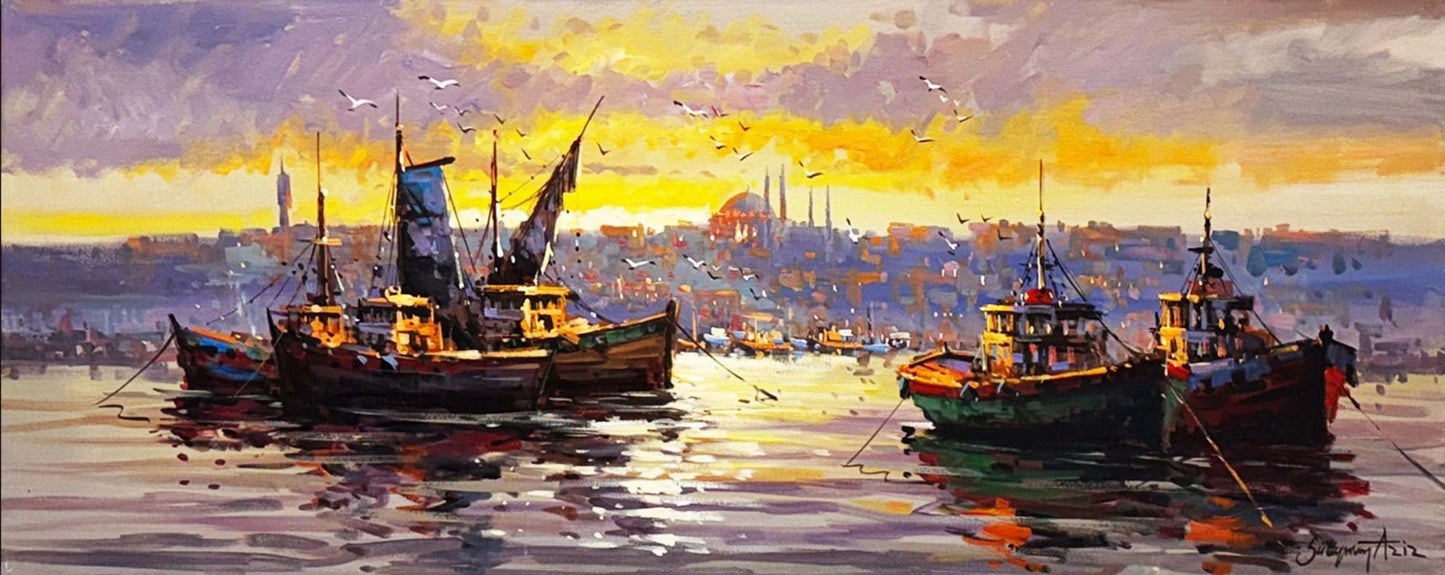 Boğazın Dokusunda Yağlı Boya Tablosu