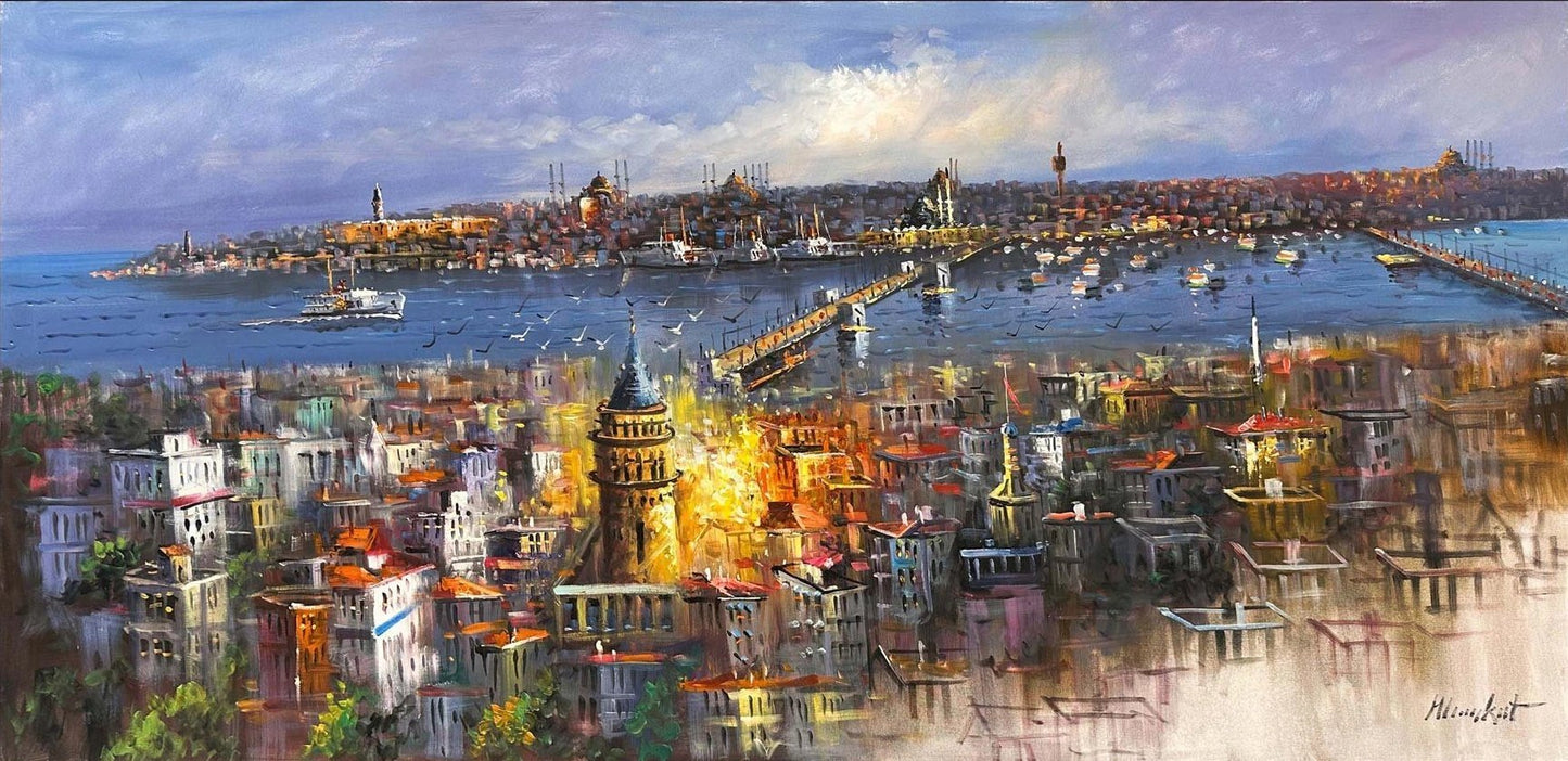 Boğazın Hüzünlü Bakışı Yağlı Boya Tablosu