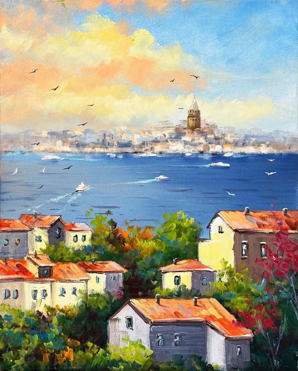 Boğazın Serin Esintisi Yağlı Boya Tablosu