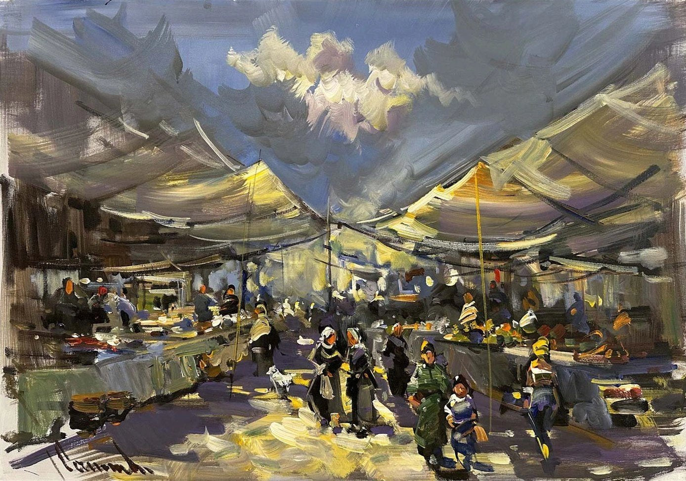 Çarşamba Pazarı Yağlı Boya Tablosu