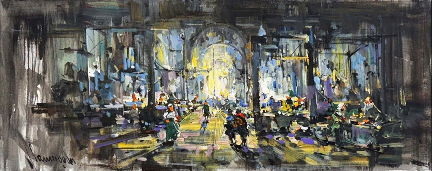 Çarşıda Zaman Yağlı Boya Tablosu