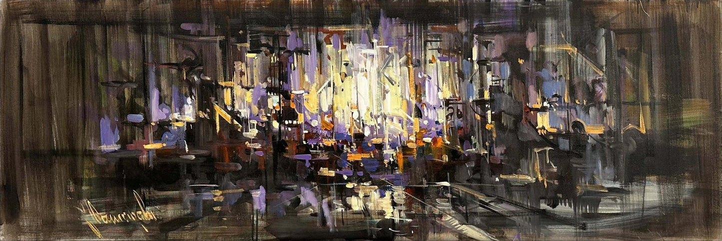 Çizgiler Arası Yağlı Boya Tablosu