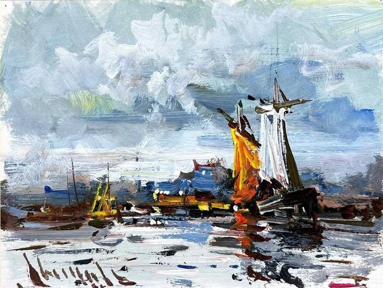 Denizin Huzurlu Dansı Yağlı Boya Tablosu