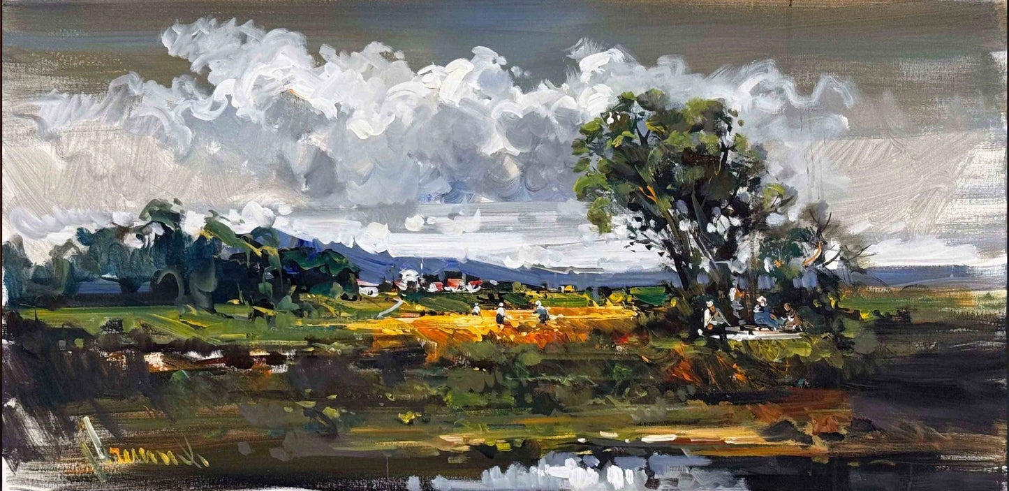 Doğanın İçinde Yağlı Boya Tablosu