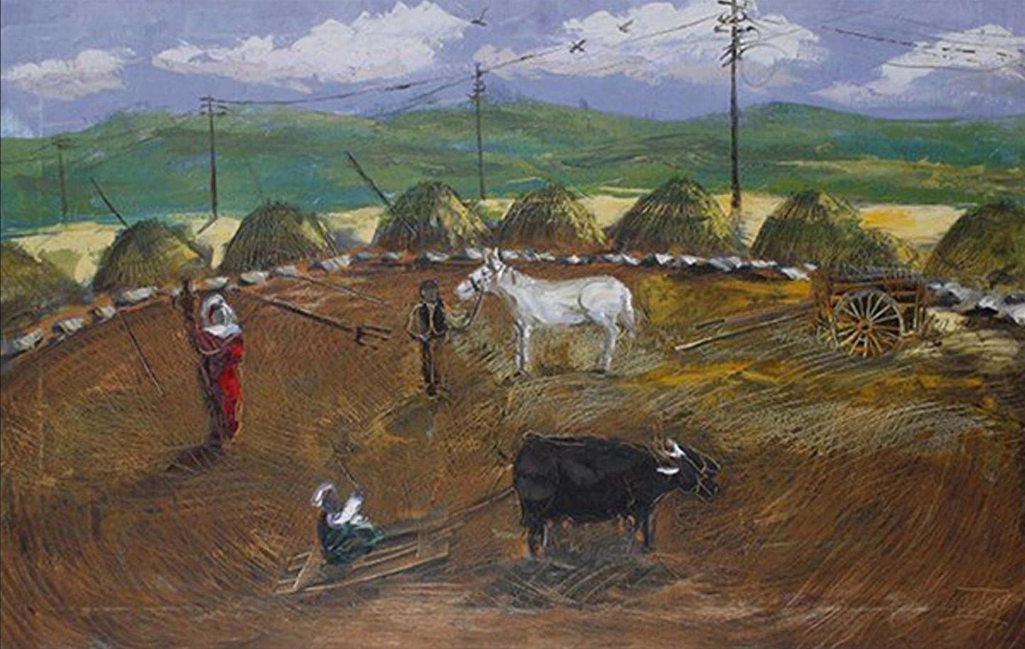 Ekmek Mücadelesi Yağlı Boya Tablosu