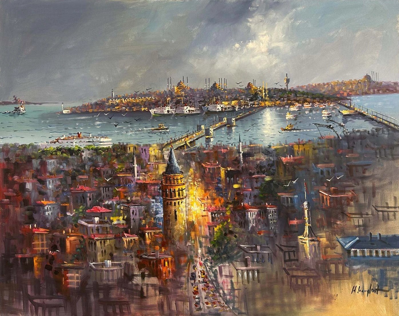 Eski İstanbul’un Ruhuyla Yağlı Boya Tablosu