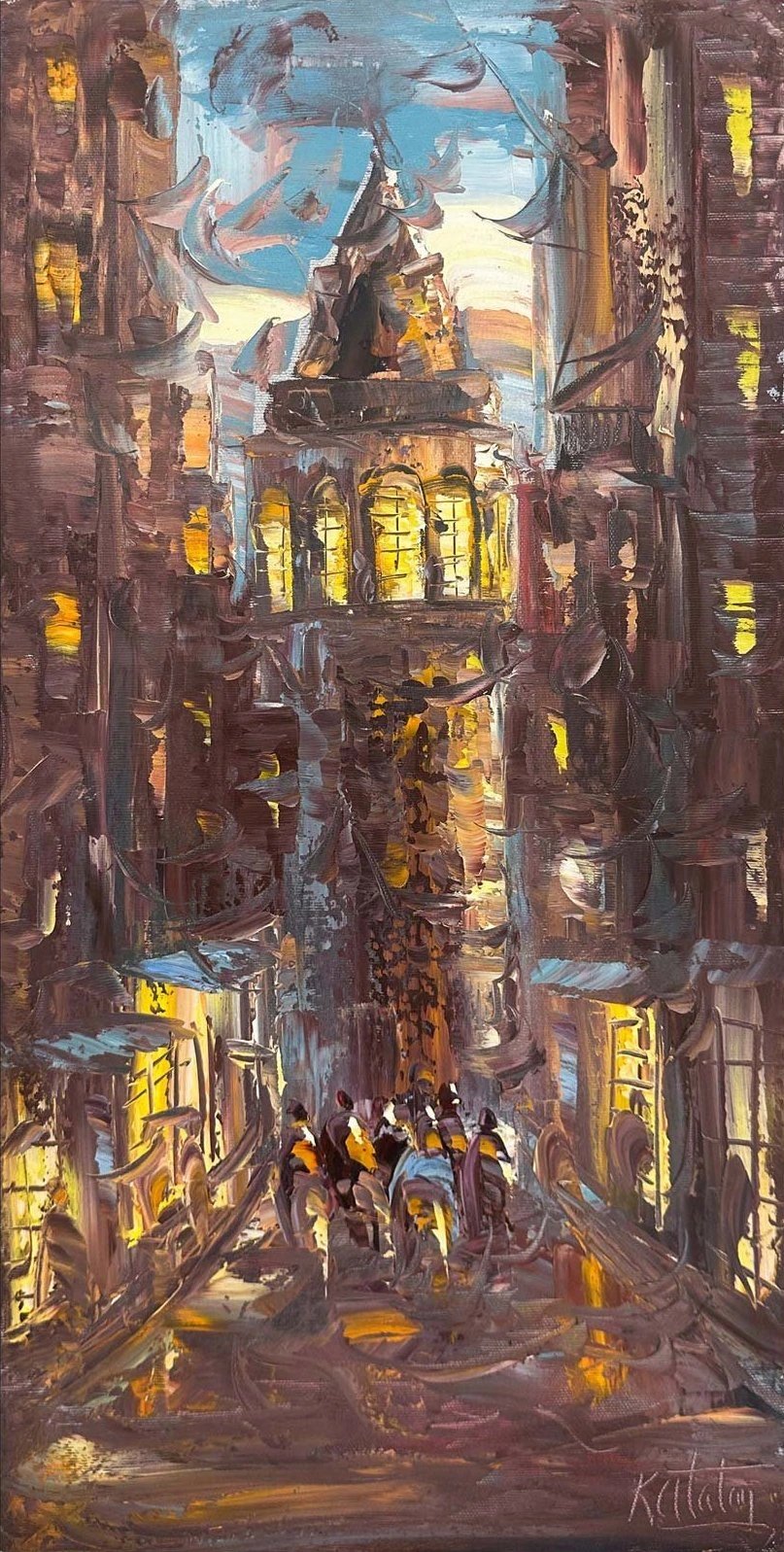 Galata'nın Ruhunda Yağlı Boya Tablosu