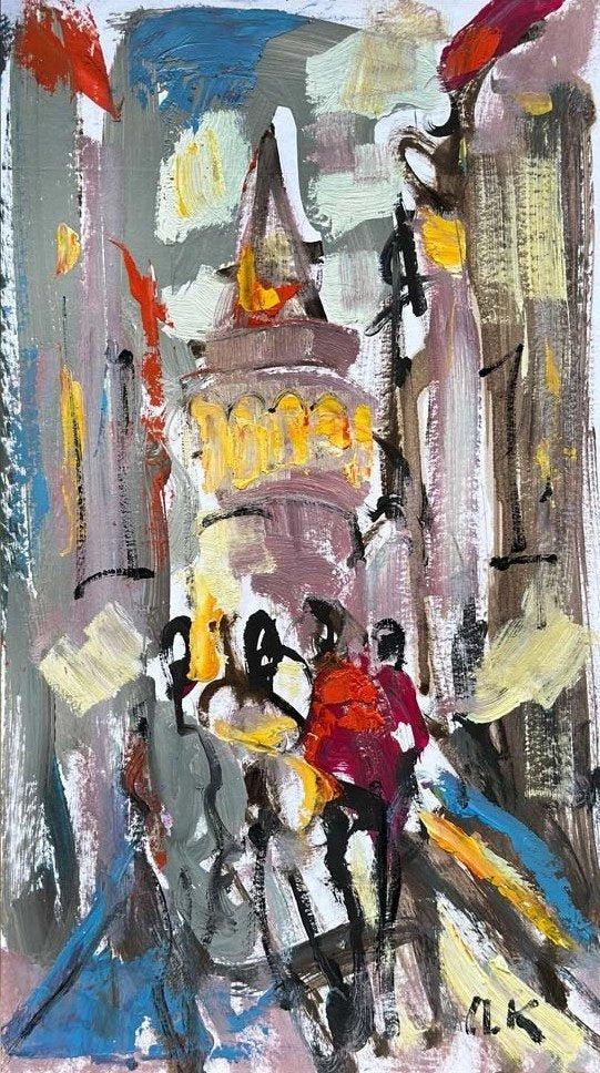 Galata'nın Rüyası Yağlı Boya Tablosu