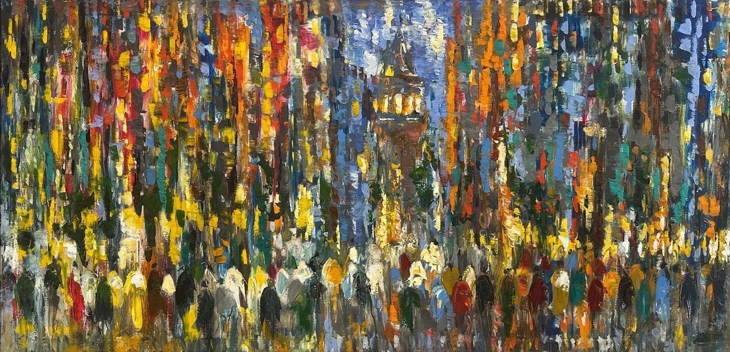 Galata'nın Sessiz Hikayesi Yağlı Boya Tablosu