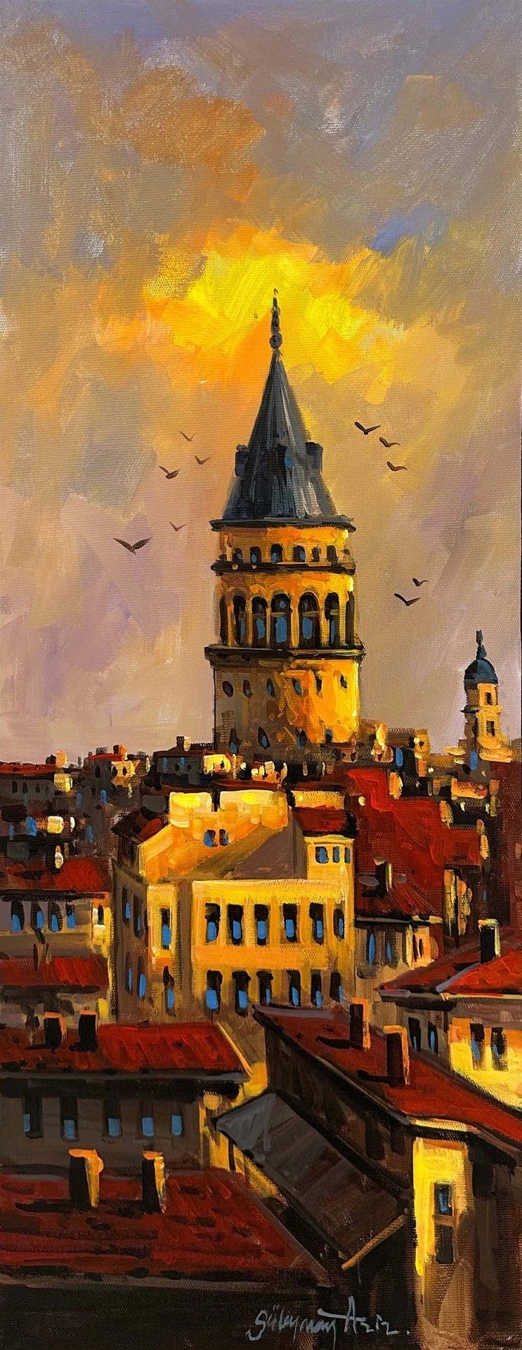 Galata'ya Dönüş Yağlı Boya Tablosu