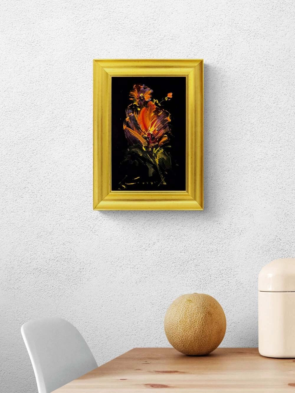 Gece Çiçeği Yağlı Boya Tablosu