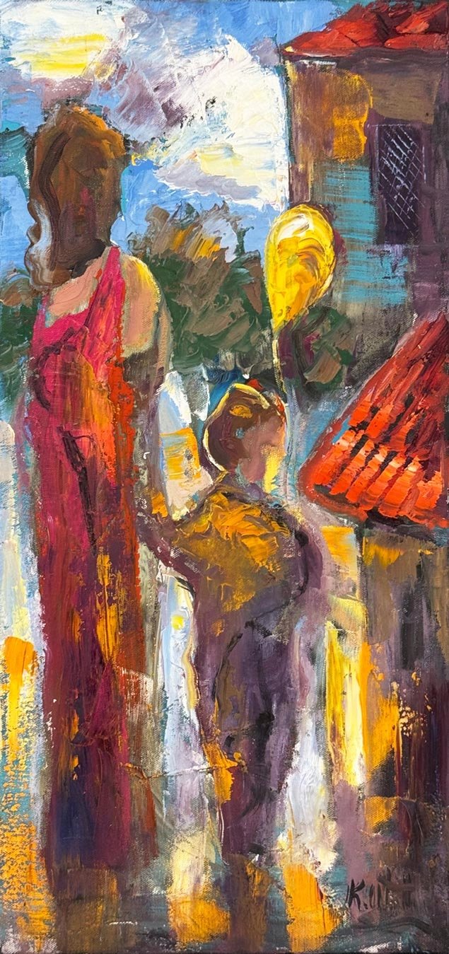 Geleceğe Bakan Çocuk Yağlı Boya Tablosu