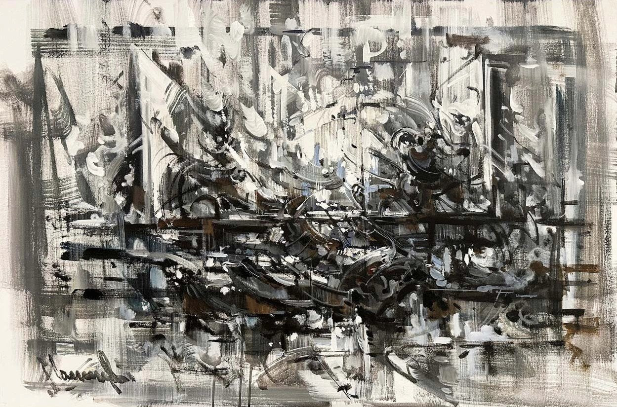 Gizemli Akış Yağlı Boya Tablosu