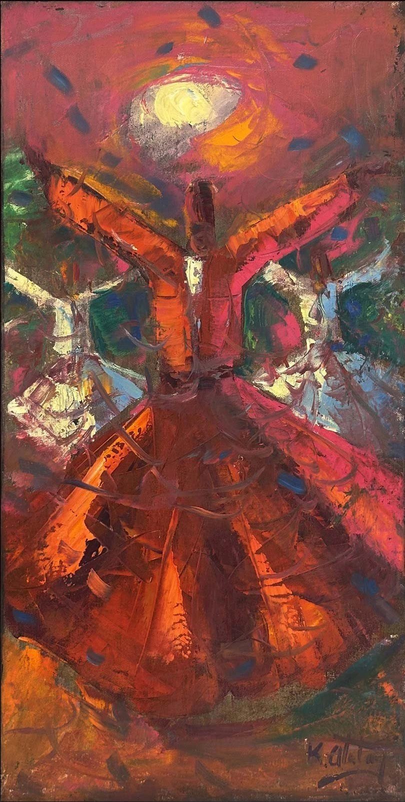 Göğe Açılan Eller Yağlı Boya Tablosu