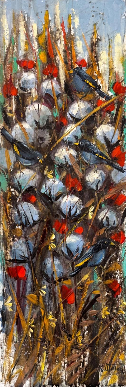 Gökyüzü Altında Pamuklar Yağlı Boya Tablosu