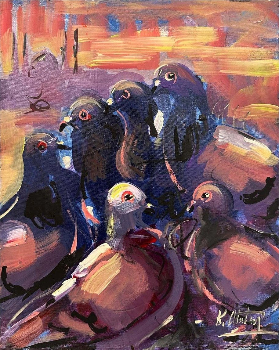 Gökyüzünün Elçileri Yağlı Boya Tablosu