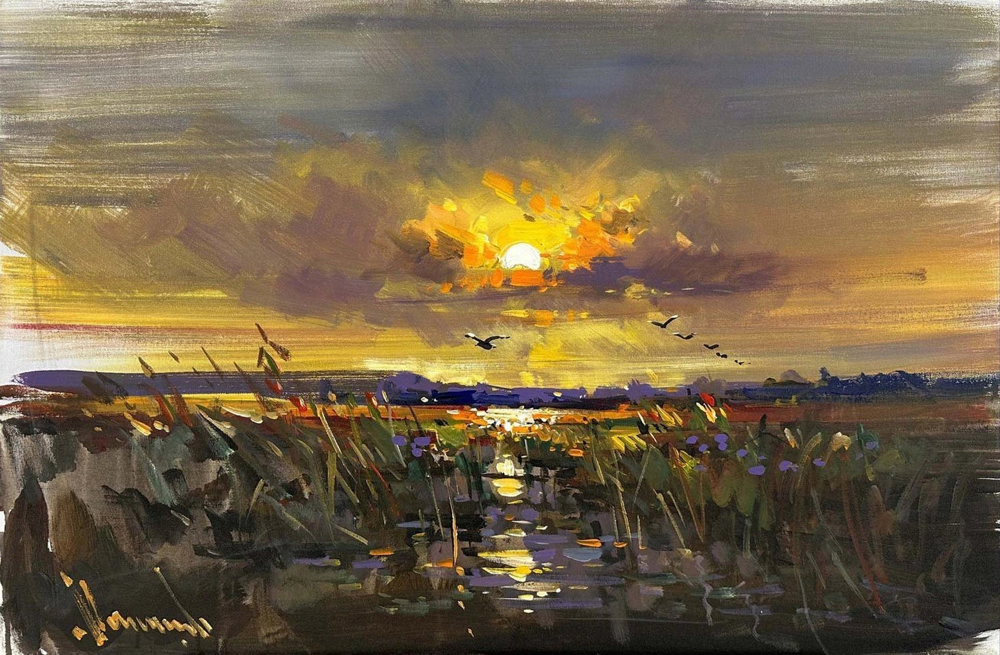 Gölge ve Işık Arasında Yağlı Boya Tablosu