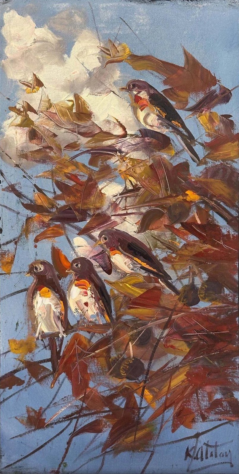 Gölgedeki Kanatlar Yağlı Boya Tablosu