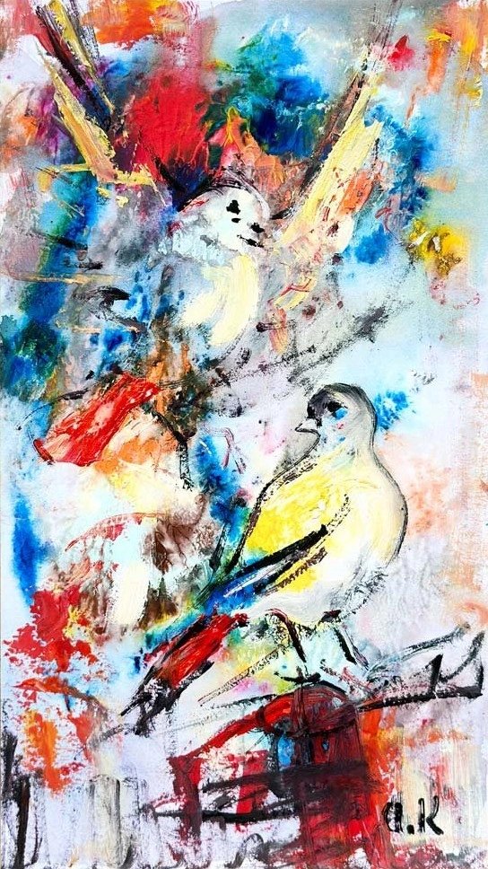 Güvercinin Hayalleri Yağlı Boya Tablosu