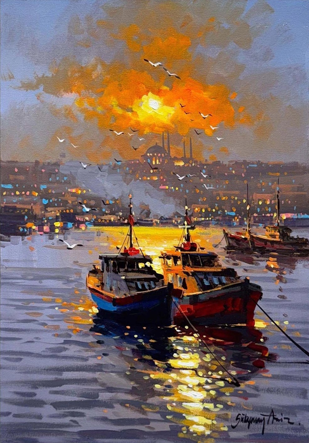 Haliç’te Sessizlik Yağlı Boya Tablosu