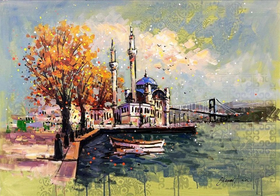 Hayallerde Ortaköy Yağlı Boya Tablosu