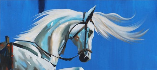 Atın Zarif Adımları Yağlı Boya Tablosu Simurg Sanatevi