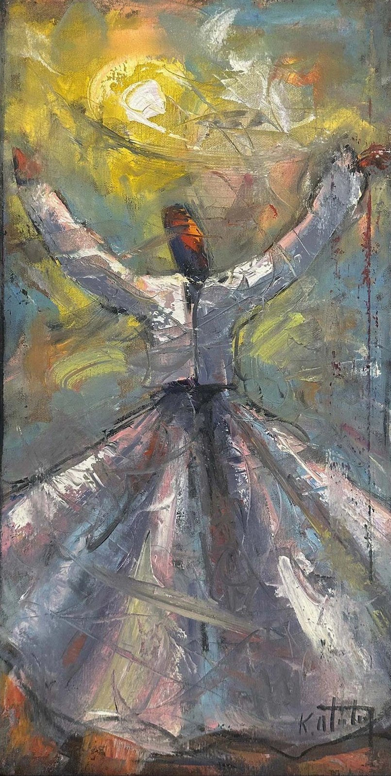 İçimdeki Semâ Yağlı Boya Tablosu