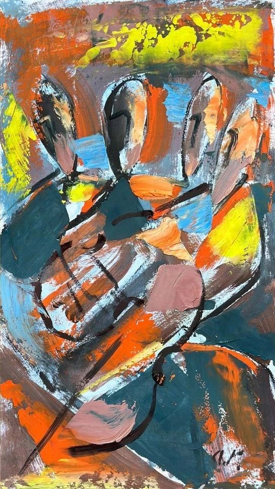 İnsan Formları Yağlı Boya Tablosu