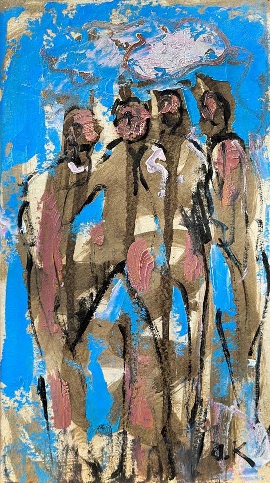 İnsanların İçseli Yağlı Boya Tablosu