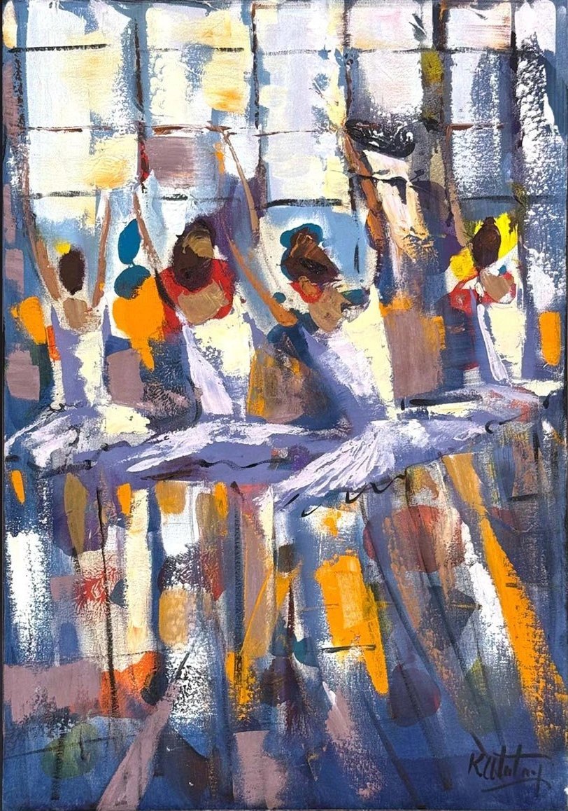 Işığın Bedeni Balerinler Yağlı Boya Tablosu