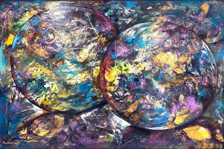 Işığın Dansı Yağlı Boya Tablosu