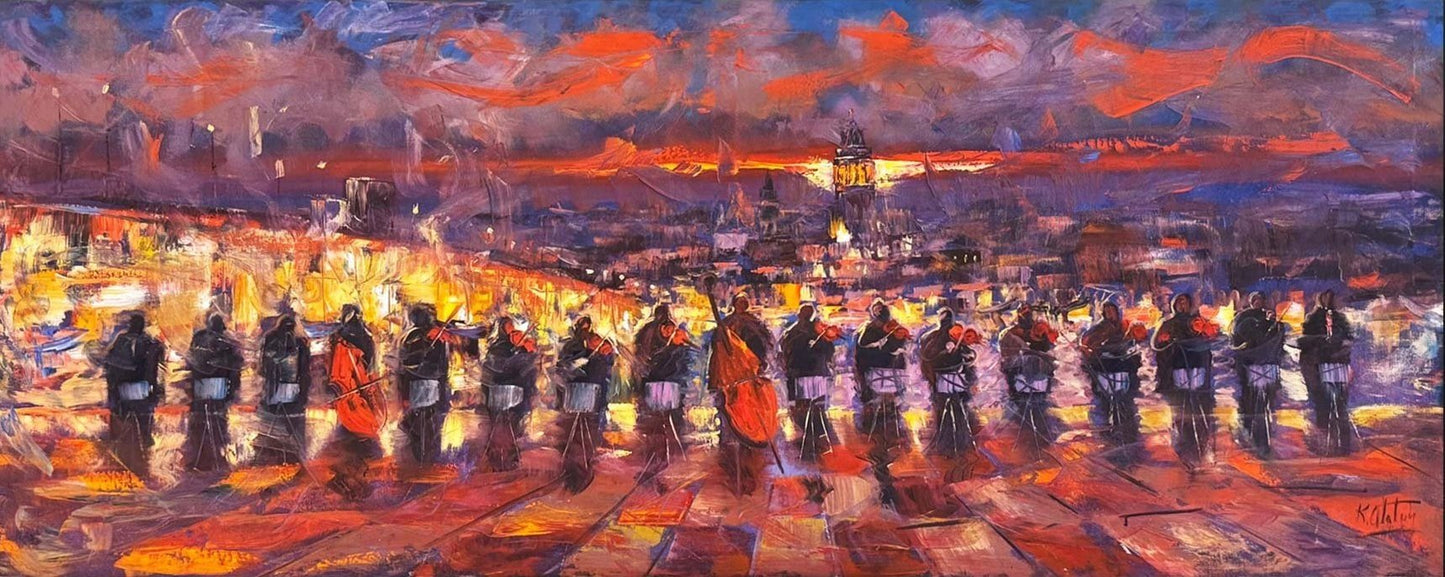 İstanbul Boğazının Orkestrası Yağlı Boya Tablosu