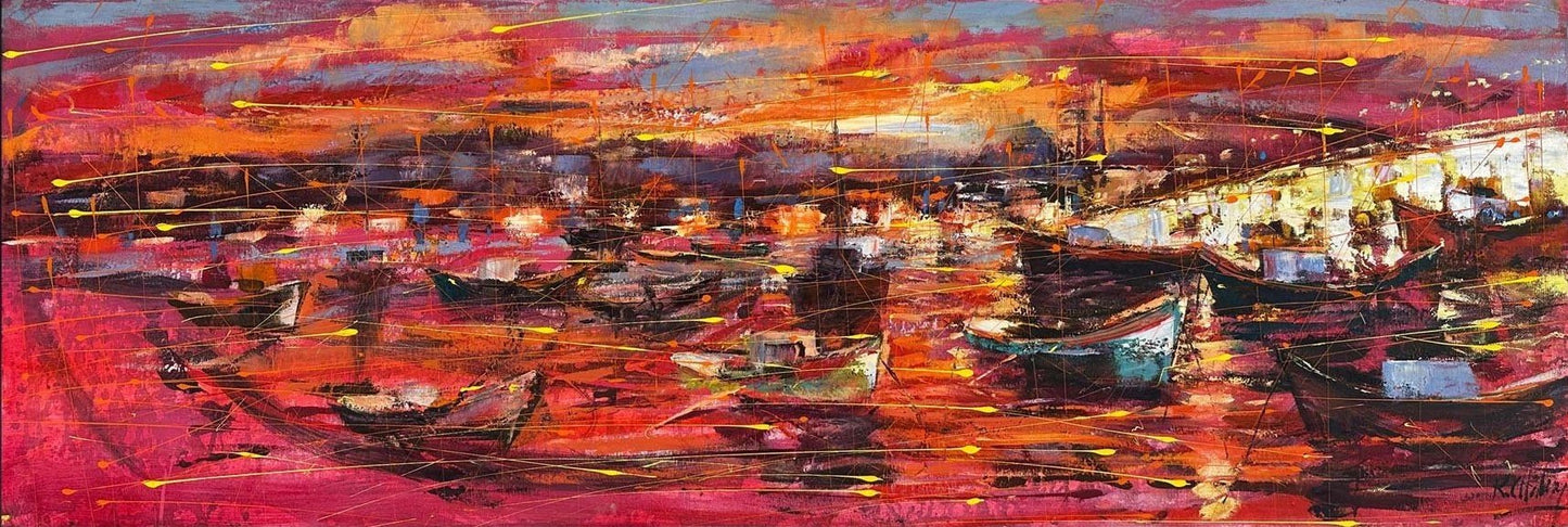 İstanbul Kızılı Yağlı Boya Tablosu