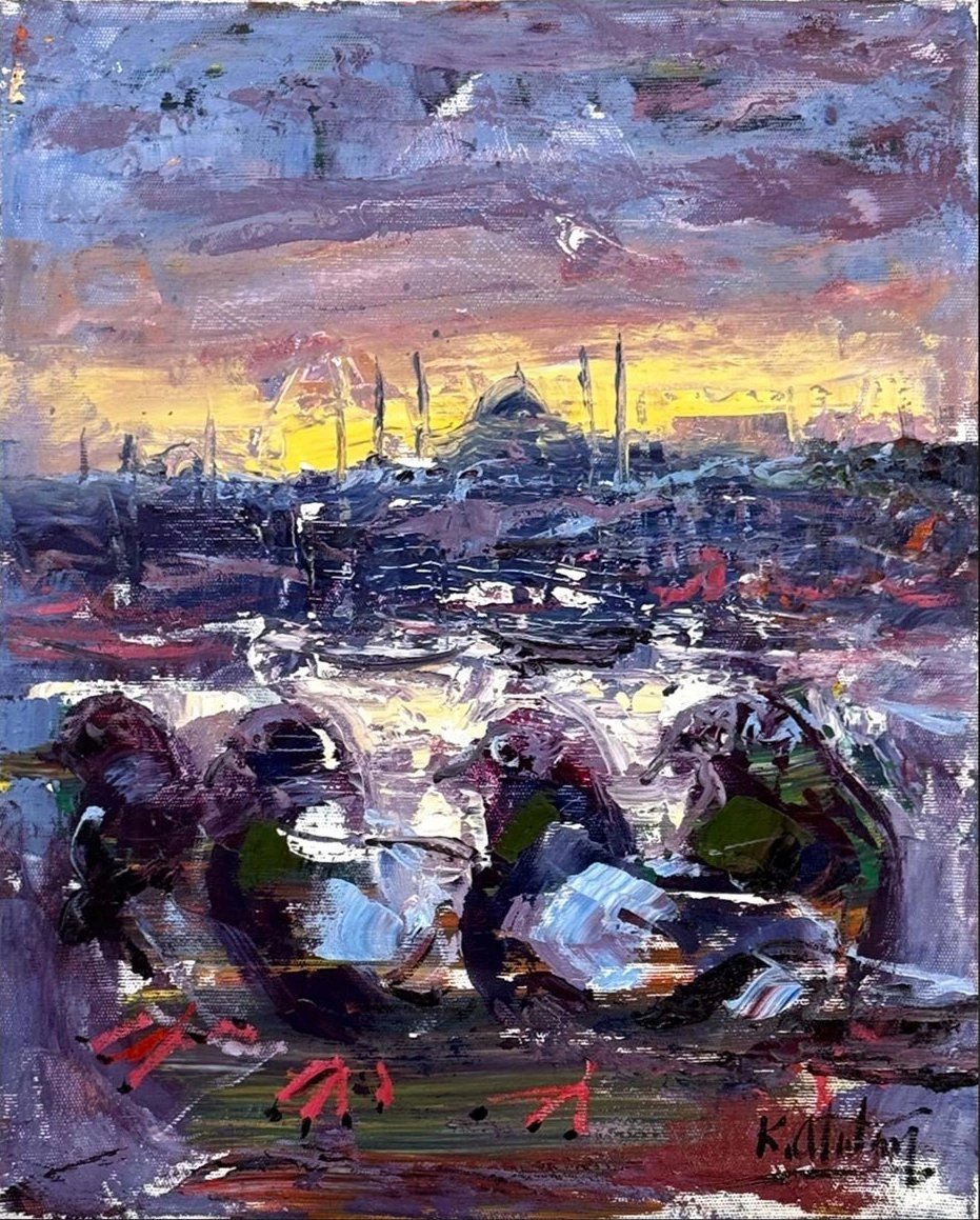 İstanbul’un Kanatları Yağlı Boya Tablosu