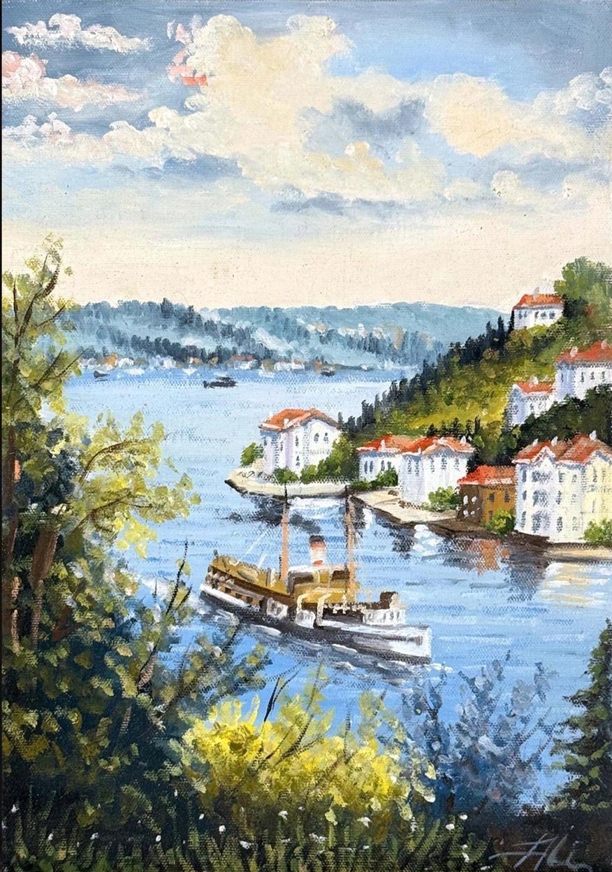 İstanbul’un Sessiz Nefesi Yağlı Boya Tablosu