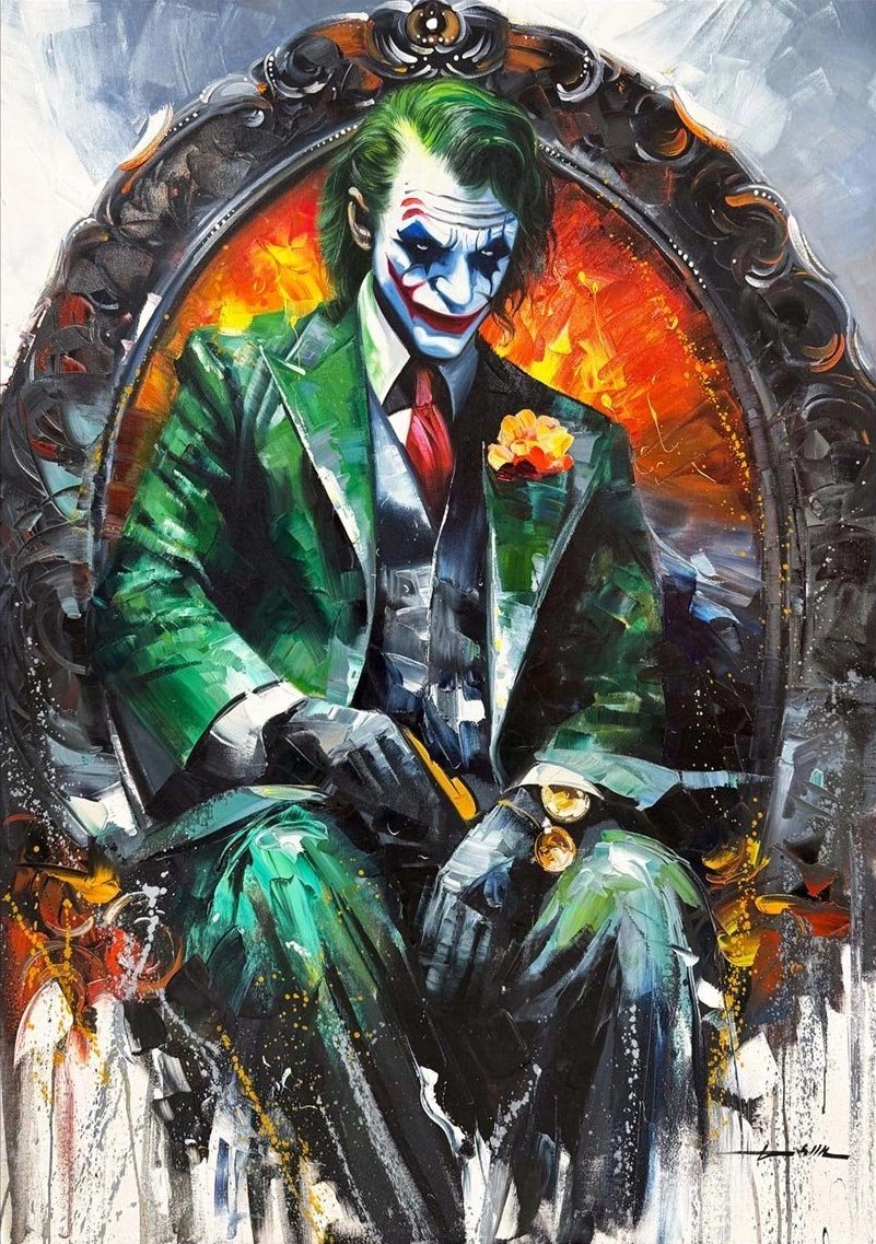 Joker'in Tahtı Yağlı Boya Tablosu