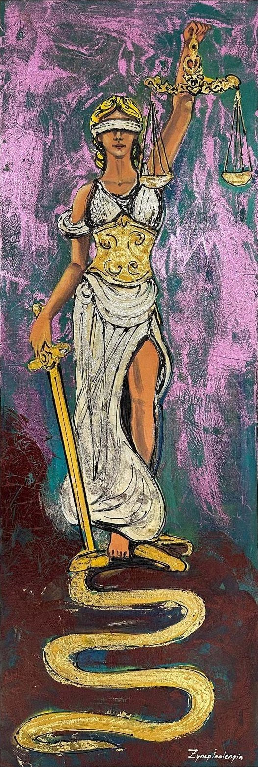 Justitia’nın Yüceliği Yağlı Boya Tablosu