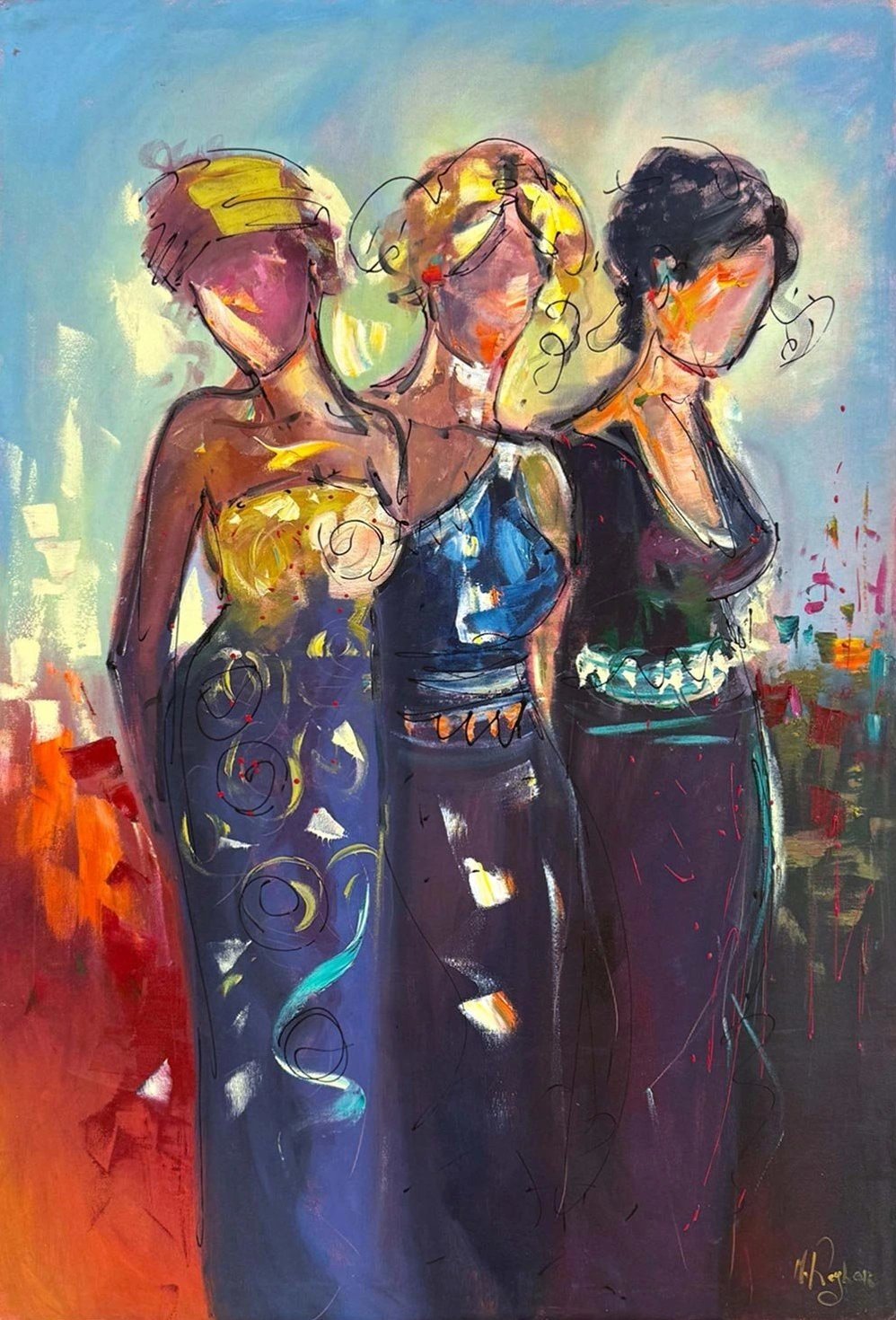 Kadınların Sırrı Yağlı Boya Tablosu