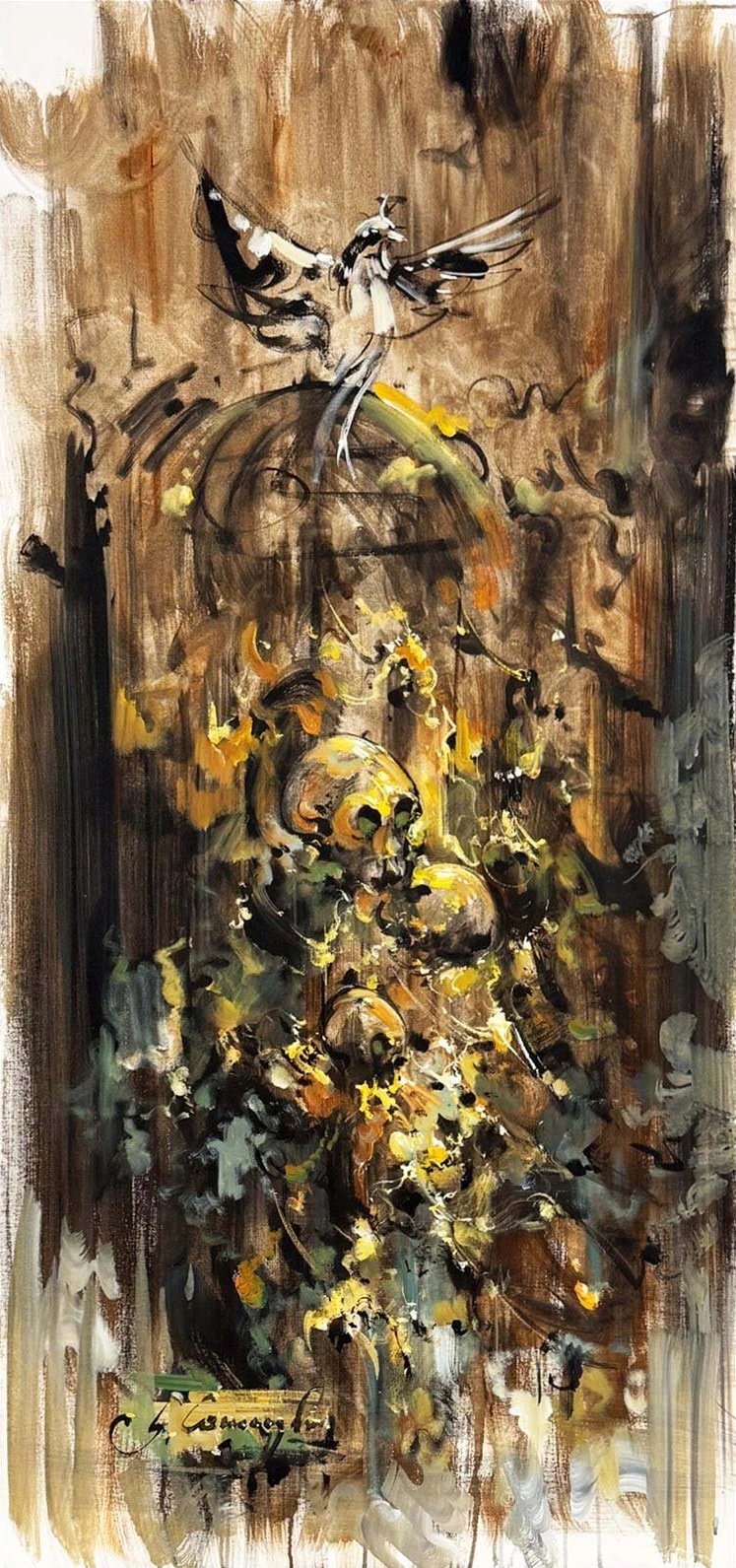 Kafesin İçindeki Çığlık Yağlı Boya Tablosu