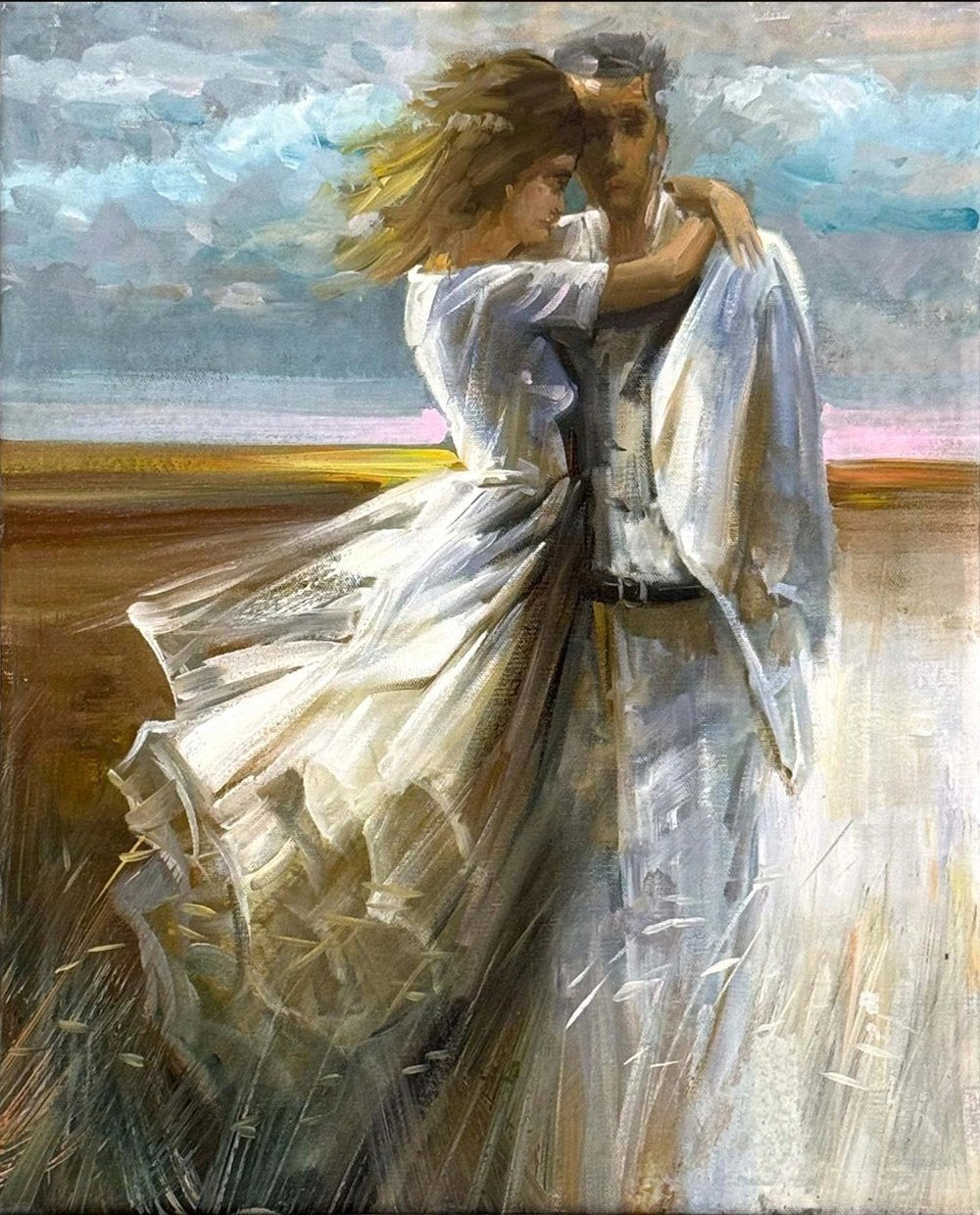 Kalplerin Buluşması Yağlı Boya Tablosu