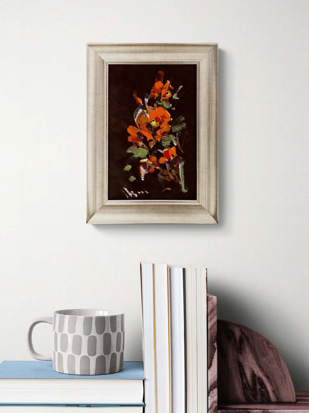 Karanlıkta Açan Ateş Yağlı Boya Tablosu