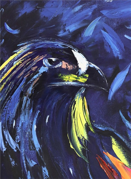 Kartal Bakışlı Yağlı Boya Tablosu Simurg Sanatevi