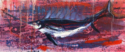 Kılıç Balığı Yağlı Boya Tablosu Simurg Sanatevi