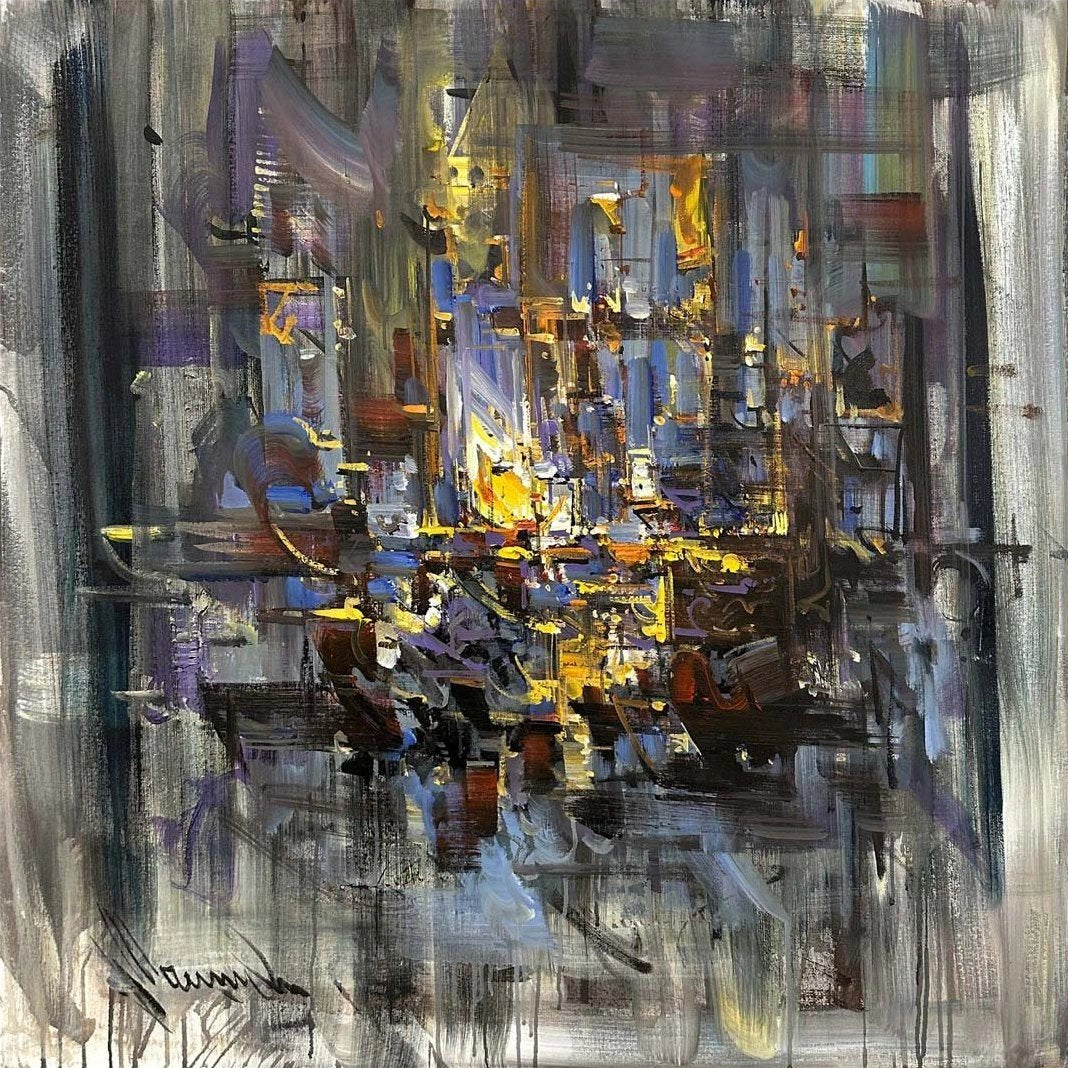 Kırık Aynalar Yağlı Boya Tablosu