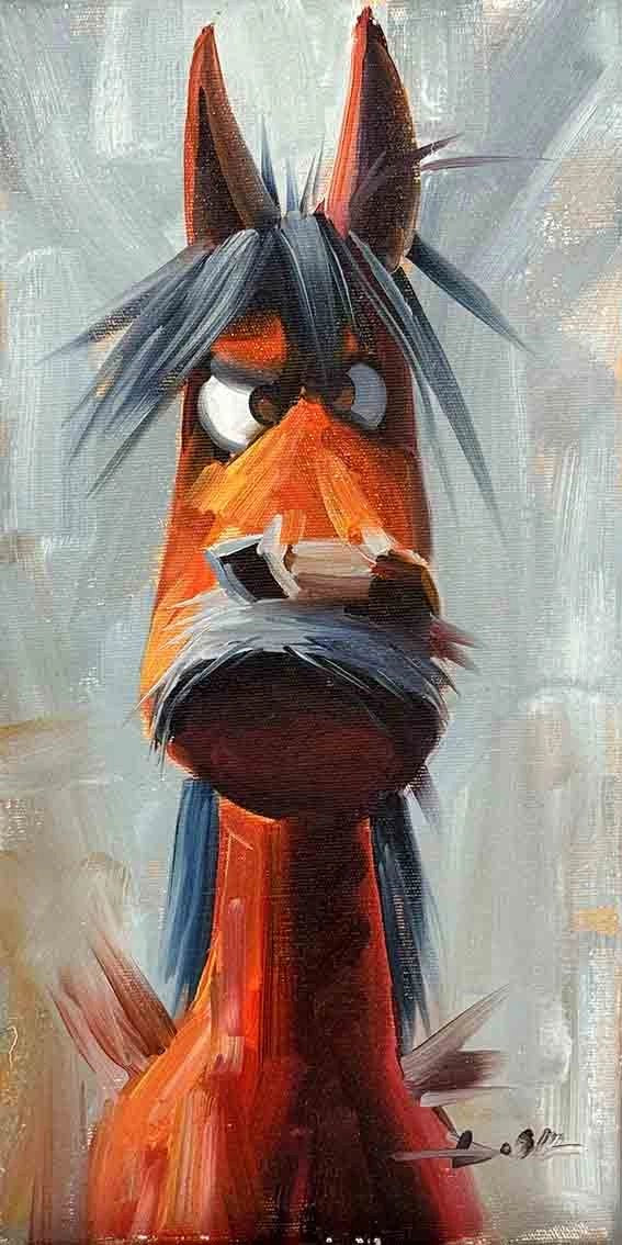 Kızgın Eşek Yağlı Boya Tablosu