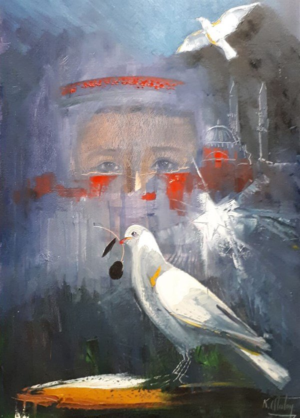 Küçük Kızın Rüyası Yağlı Boya Tablosu