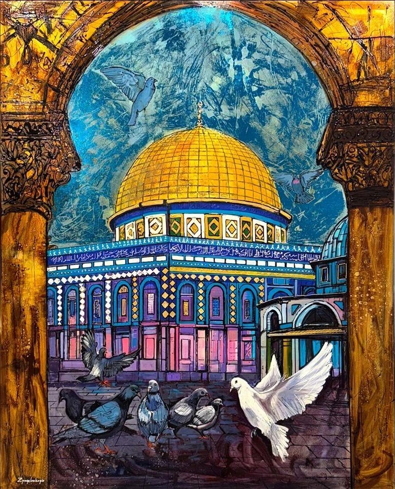 Kudüs’te Yükselen Barış Yağlı Boya Tablosu